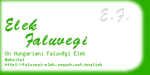 elek faluvegi business card