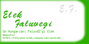 elek faluvegi business card